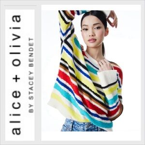 Alice + Olivia Zelda Sweater chunky 3D textured XS